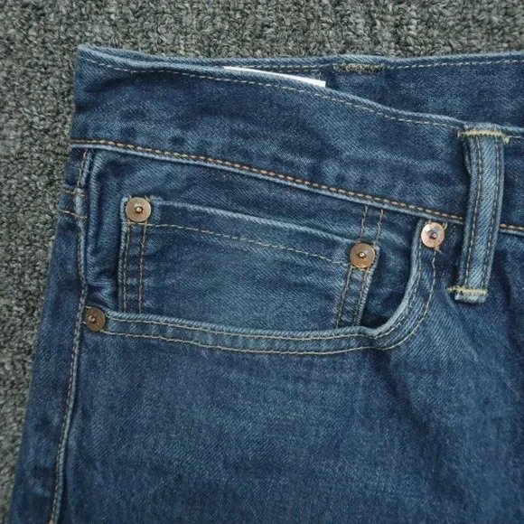 Levis Jeans Men 36x32 Blue 511 White Oak Cone Denim Selvedge Straight 5 Pocket